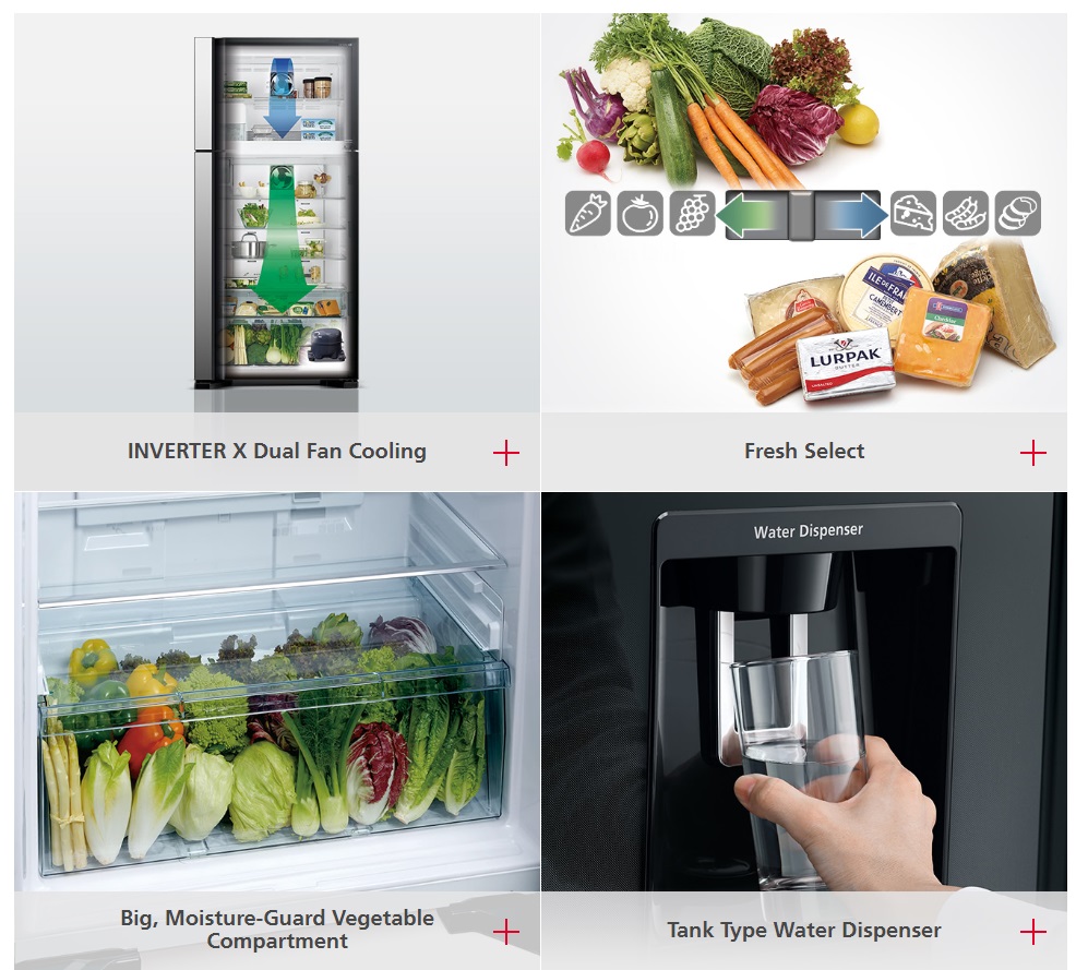 Hitachi RW690P7MSX Side by Side Refrigerator (540L)